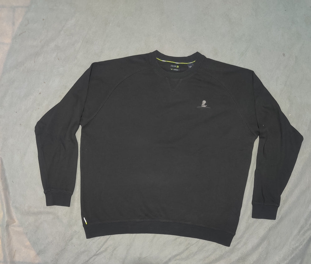 Izod Men Cotton Black Hoodie L