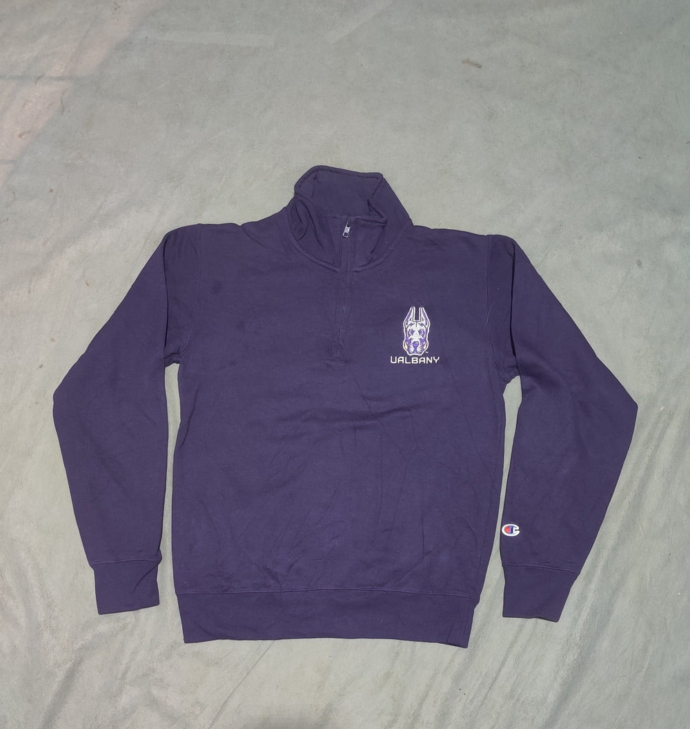 Champion Men Cotton Fleece Purple Sweatshirt S