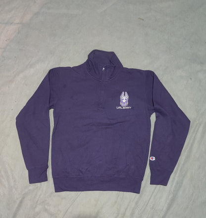 Champion Men Cotton Fleece Purple Sweatshirt S