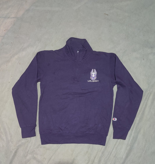 Champion Men Cotton Fleece Purple Sweatshirt S
