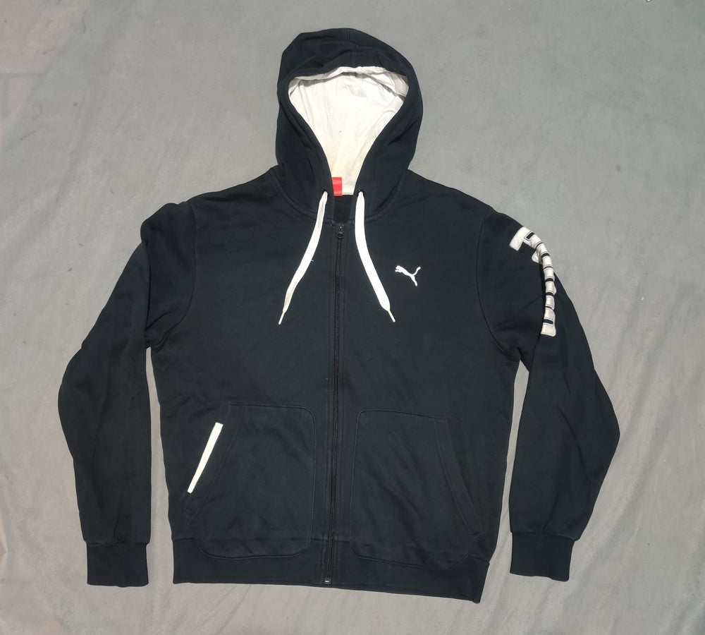 Puma Men Cotton Fleece Black Zipper M