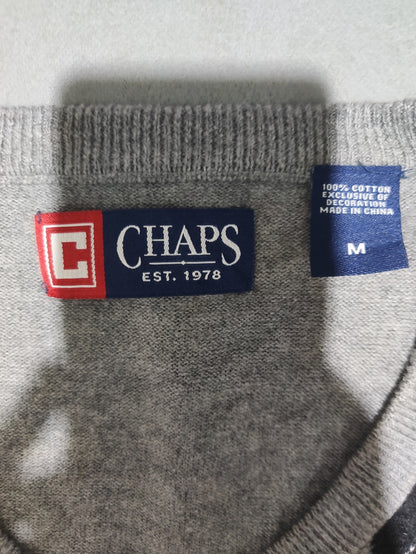 Chaps Men Cotton Gray Sweater M