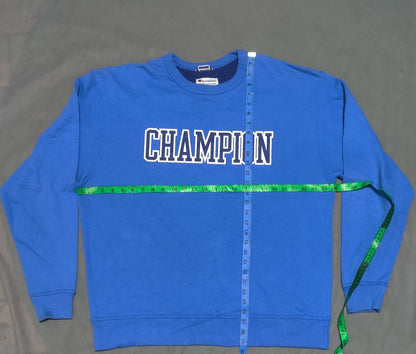 Champion Men Cotton Fleece Blue Sweatshirt XL