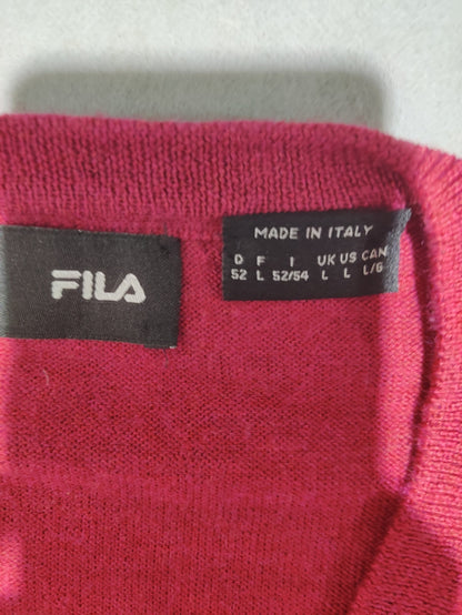 Fila Men Cotton Fleece Red Sweater L