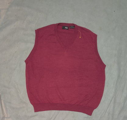 Fila Men Cotton Fleece Red Sweater L