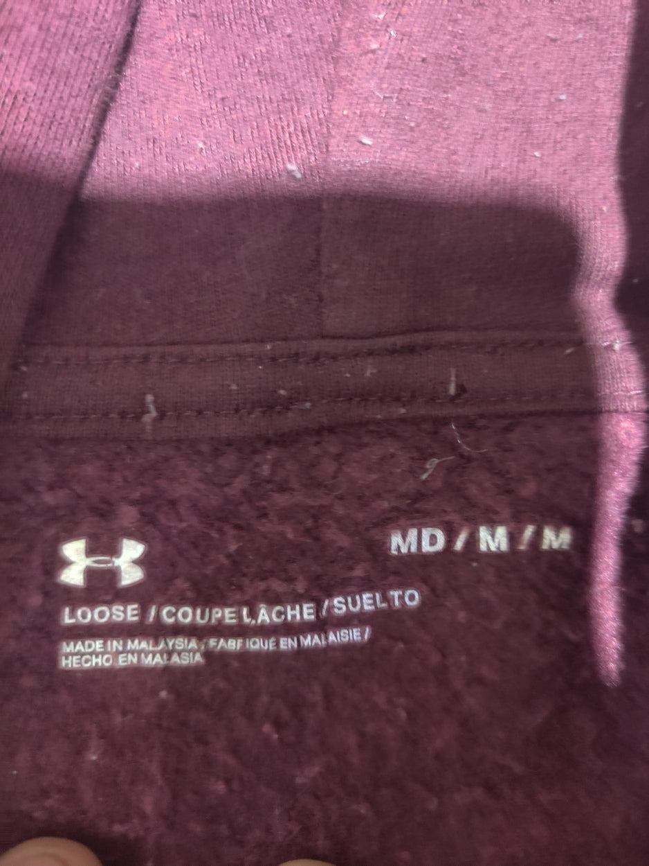 Under Armour Men Cotton Fleece Maroon Hoodie M