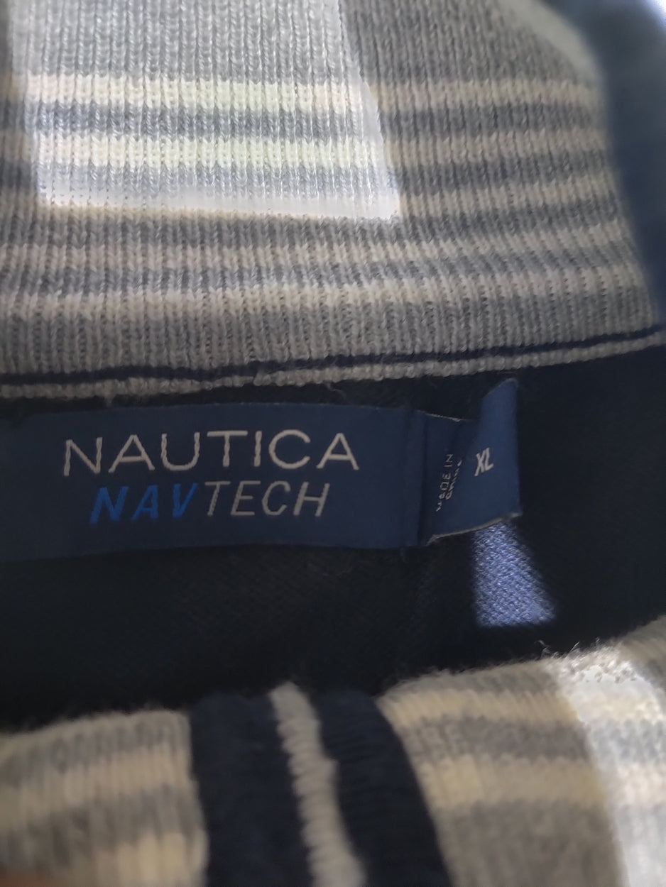 Nautica Men Cotton Blue Sweatshirt XL