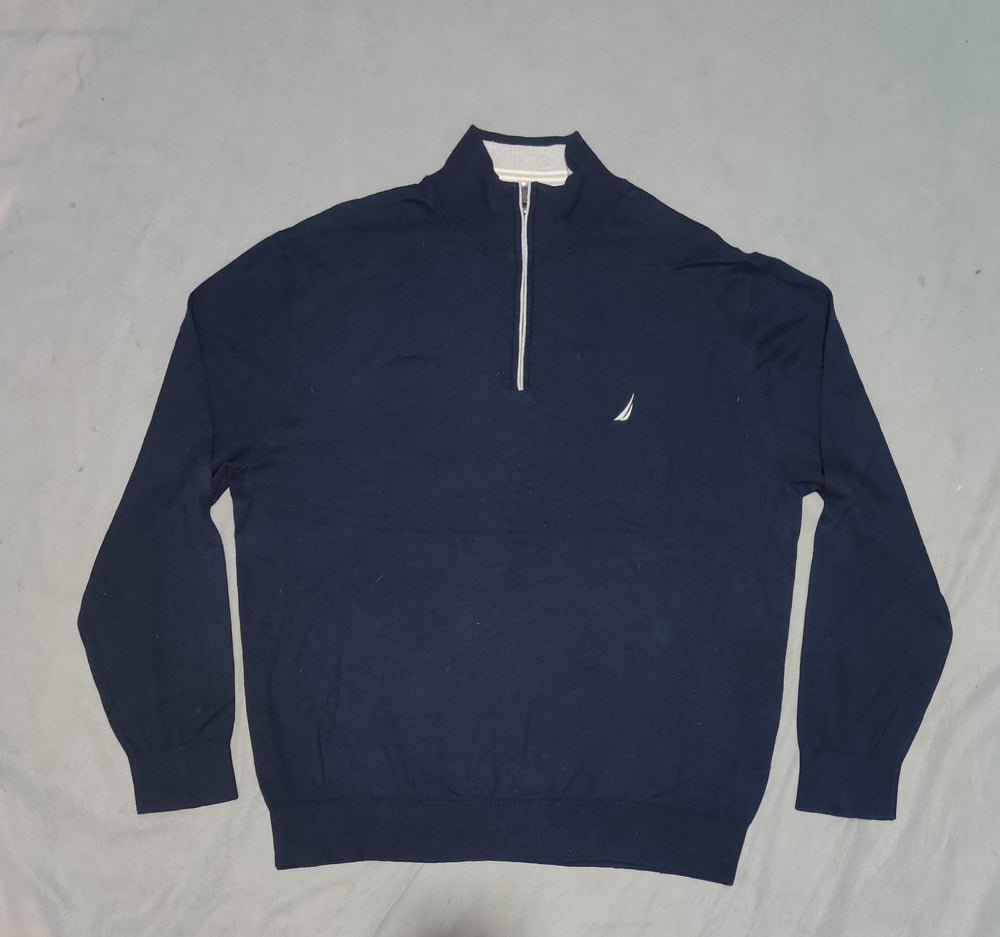 Nautica Men Cotton Blue Sweatshirt XL