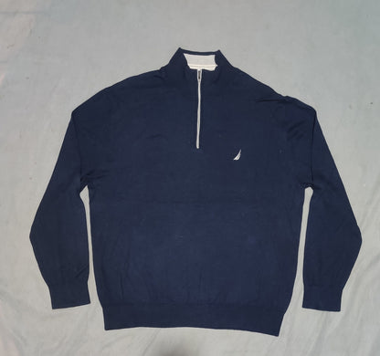 Nautica Men Cotton Blue Sweatshirt XL