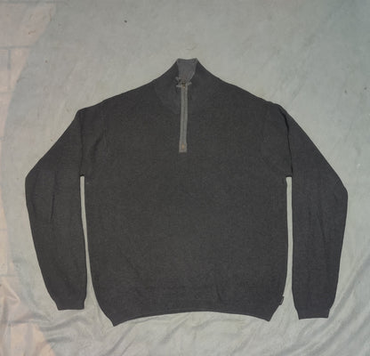 Izod Men Cotton Fleece Gray Sweatshirt L