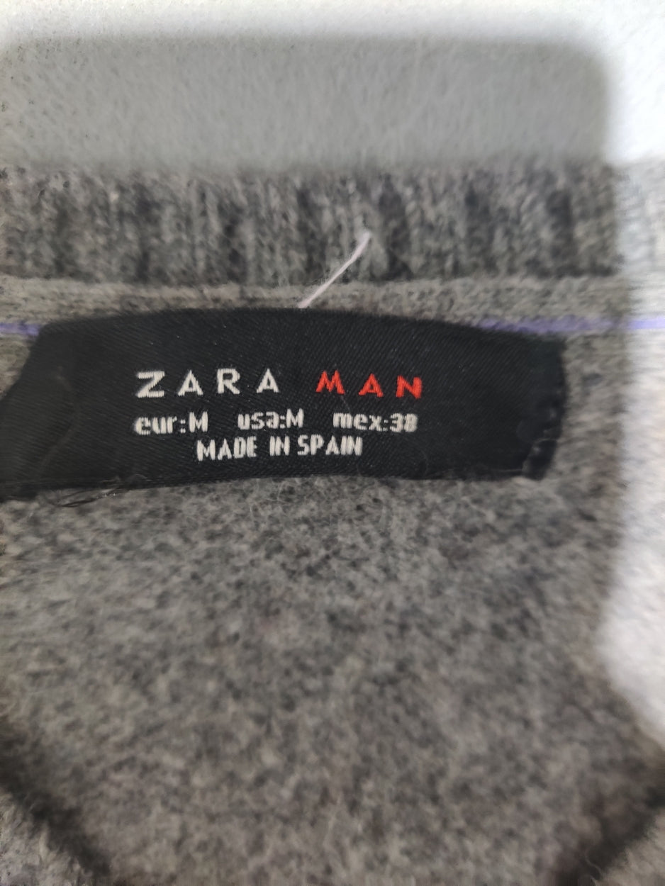 Zara Men Cotton Fleece Red Sweater S
