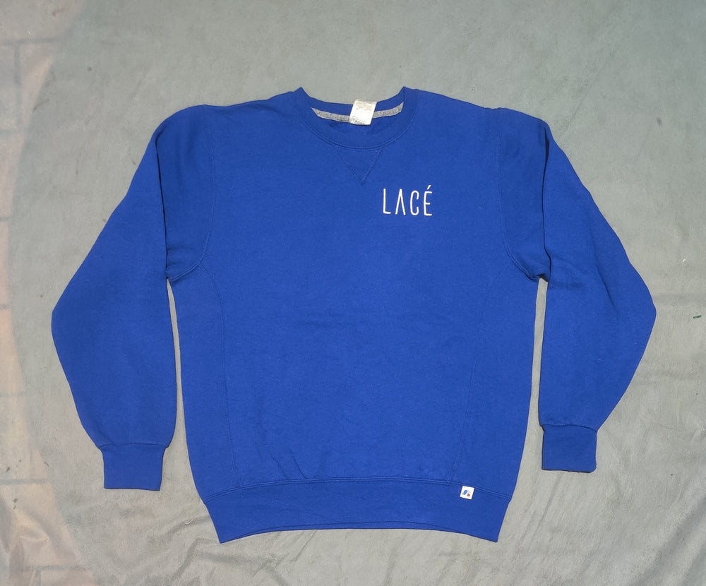 Russell Men Cotton Fleece Blue Sweatshirt M