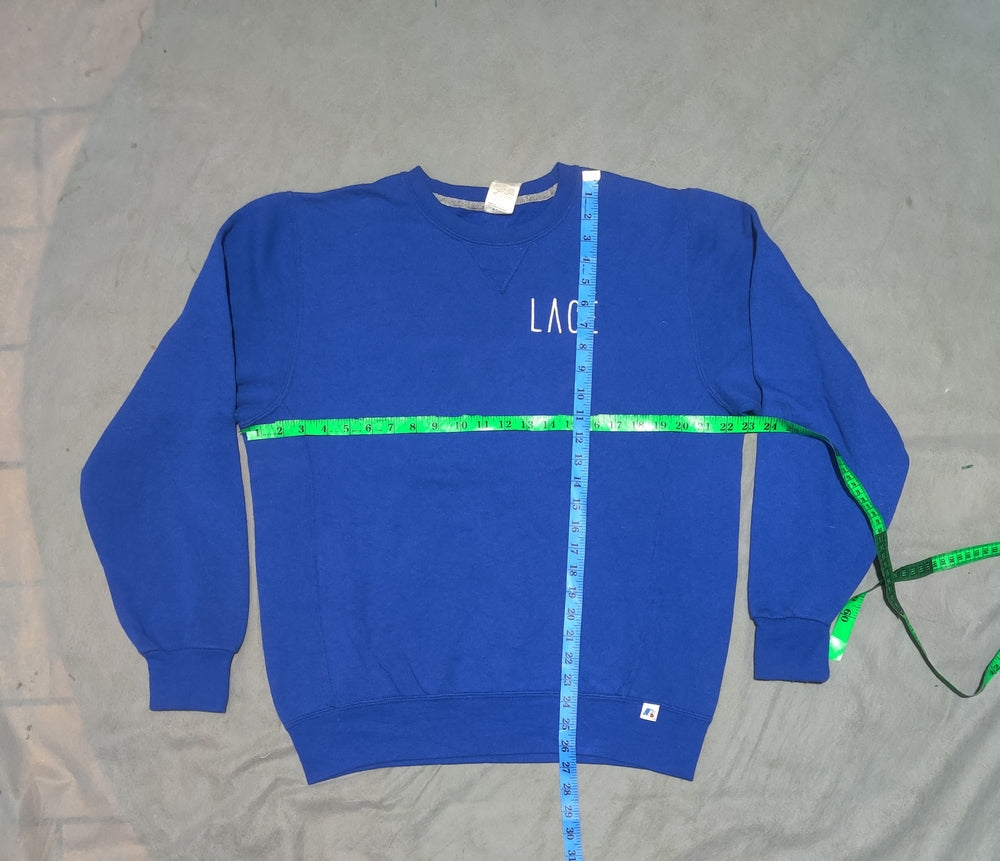Russell Men Cotton Fleece Blue Sweatshirt M