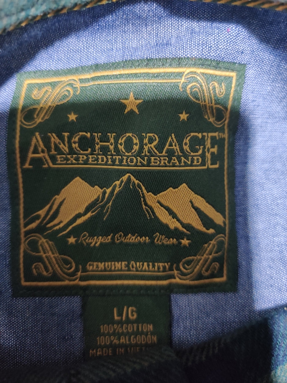 Anchorage Men Falalen Green Shirt L