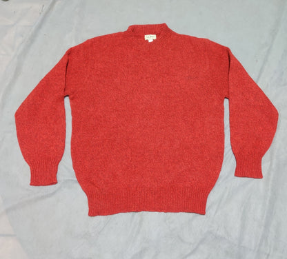 L.L.Bean Men Wool Red Sweater XL