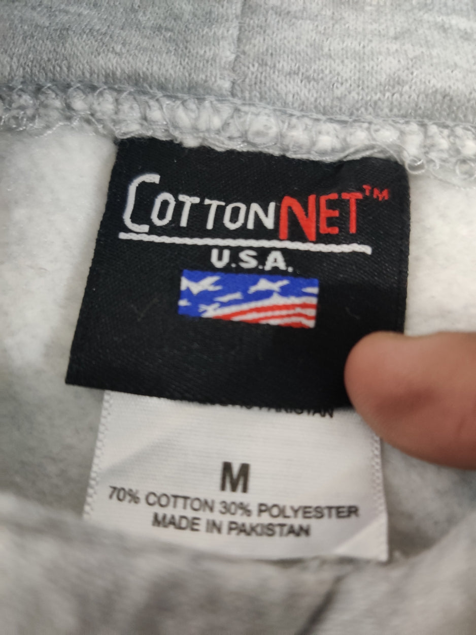 Cotton Net U.S.A Men Cotton Fleece Gray Hoodie M