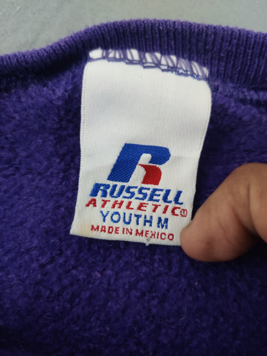 Russell Women Cotton Fleece Purple Sweatshirt S