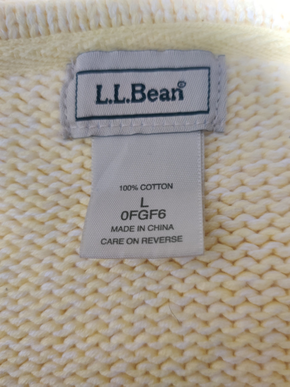 L.L.Bean Women Wool Yellow Sweater L