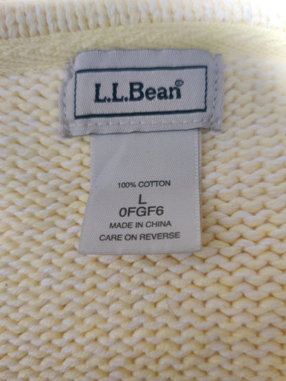 L.L.Bean Women Wool Yellow Sweater L