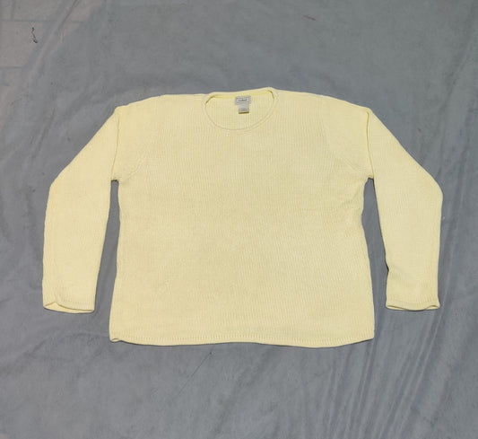 L.L.Bean Women Wool Yellow Sweater L