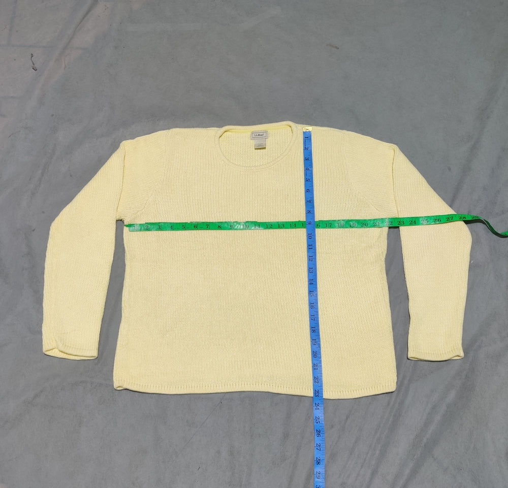 L.L.Bean Women Wool Yellow Sweater L
