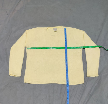 L.L.Bean Women Wool Yellow Sweater L