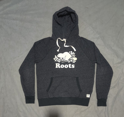 Roots Men Cotton Fleece Blue Hoodie S