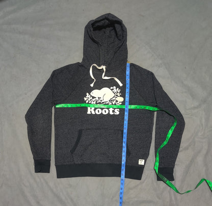 Roots Men Cotton Fleece Blue Hoodie S
