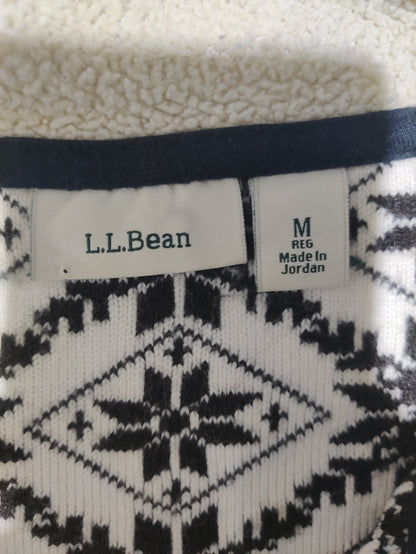 L.L.Bean Men Cotton Fleece Black Sweatshirt  M