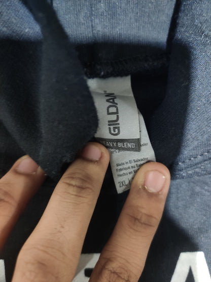 Gildan Men Cotton Fleece Black Hoodie 2XL
