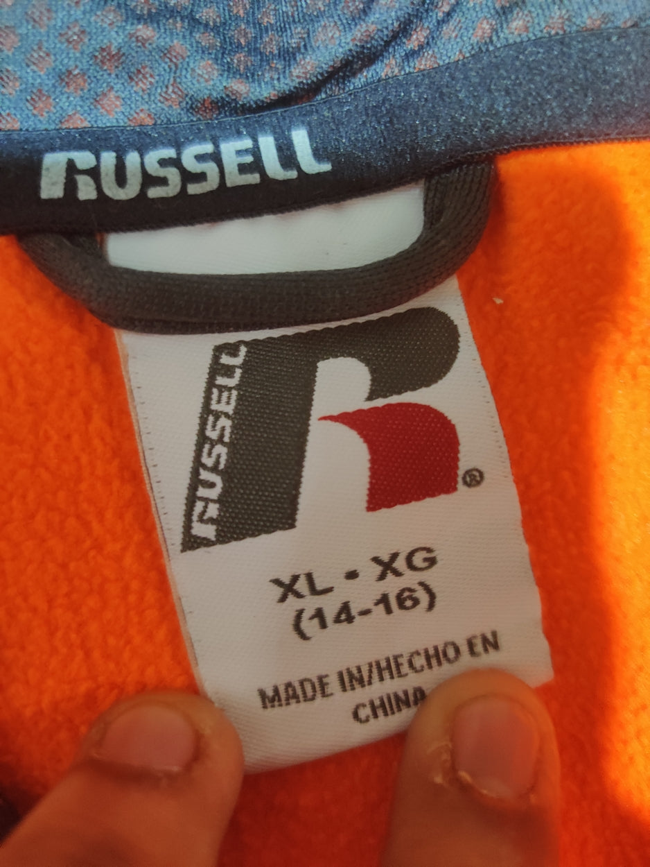 Russell Men Sport Orange Zipper XS