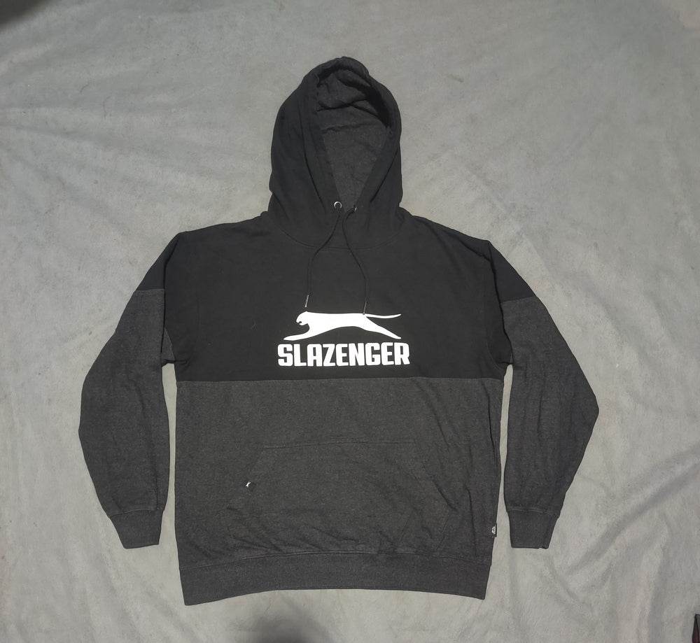 Slazenger Men Cotton Fleece Gray Hoodie L