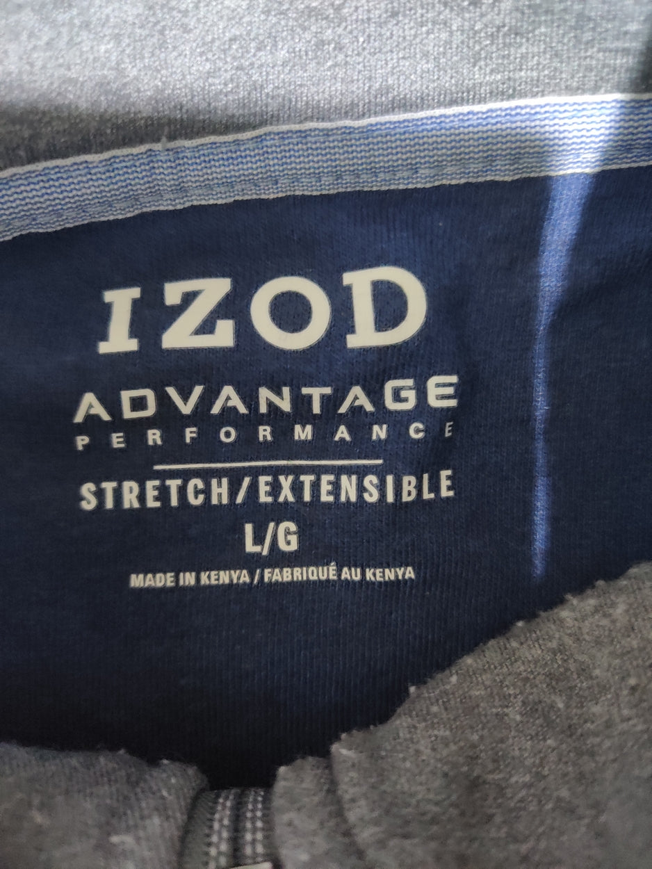 Izod Men Cotton Fleece Gray Sweatshirt L