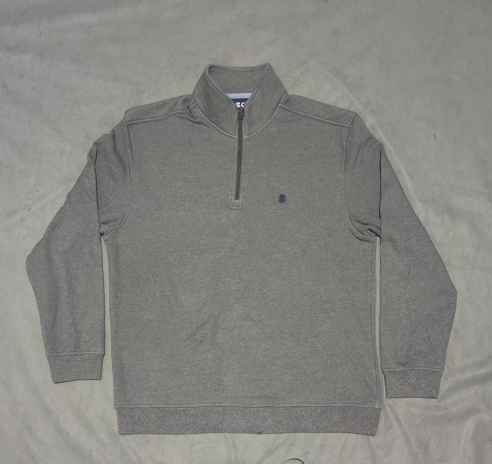 Izod Men Cotton Fleece Gray Sweatshirt L