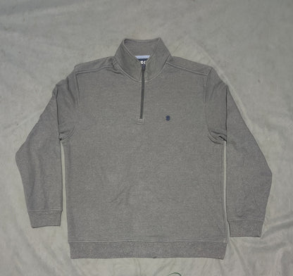 Izod Men Cotton Fleece Gray Sweatshirt L