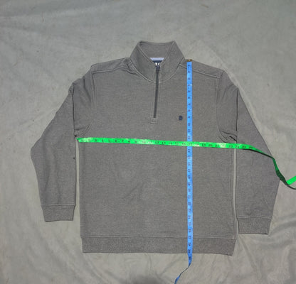 Izod Men Cotton Fleece Gray Sweatshirt L