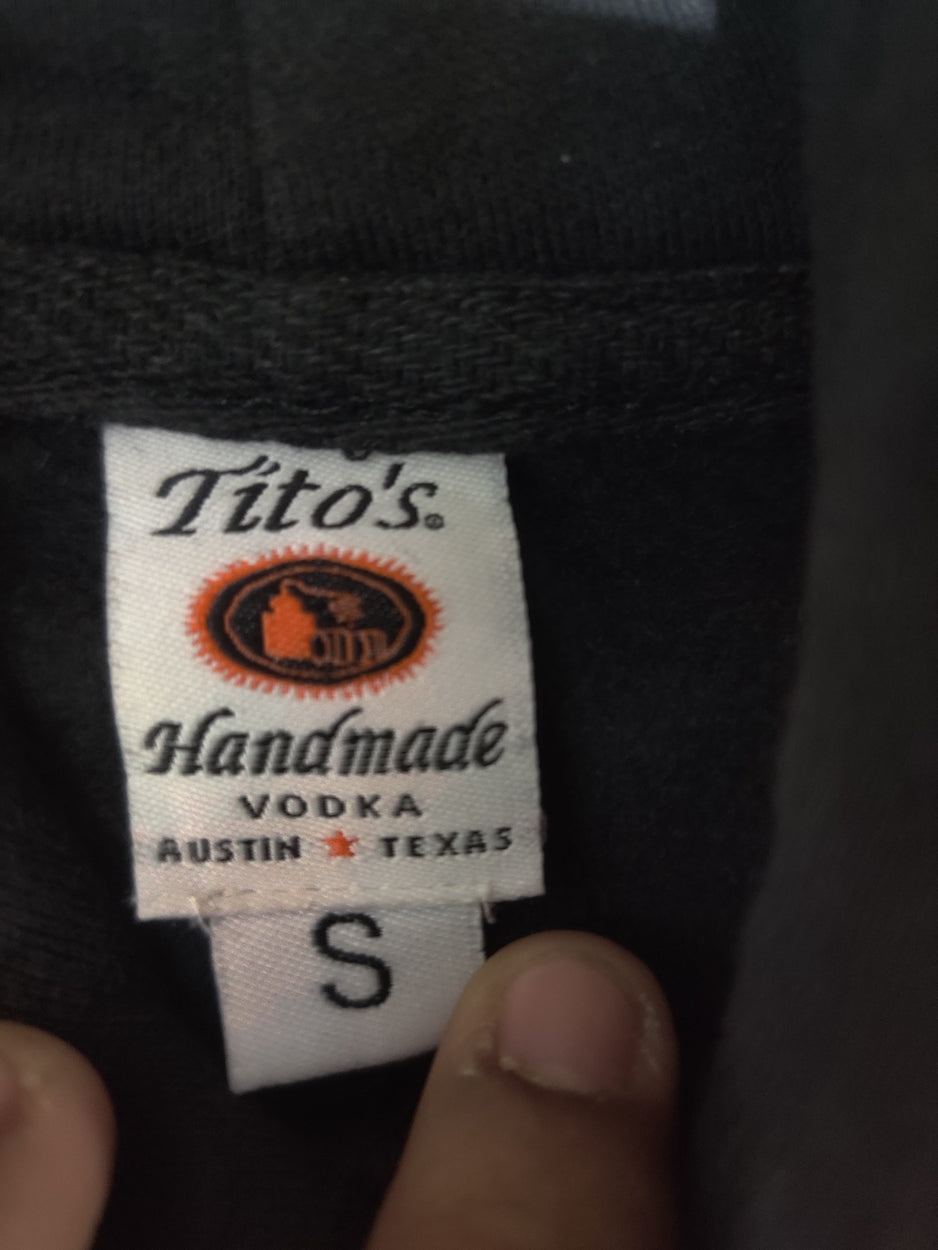 Tito's Men Cotton Fleece Black Hoodie S