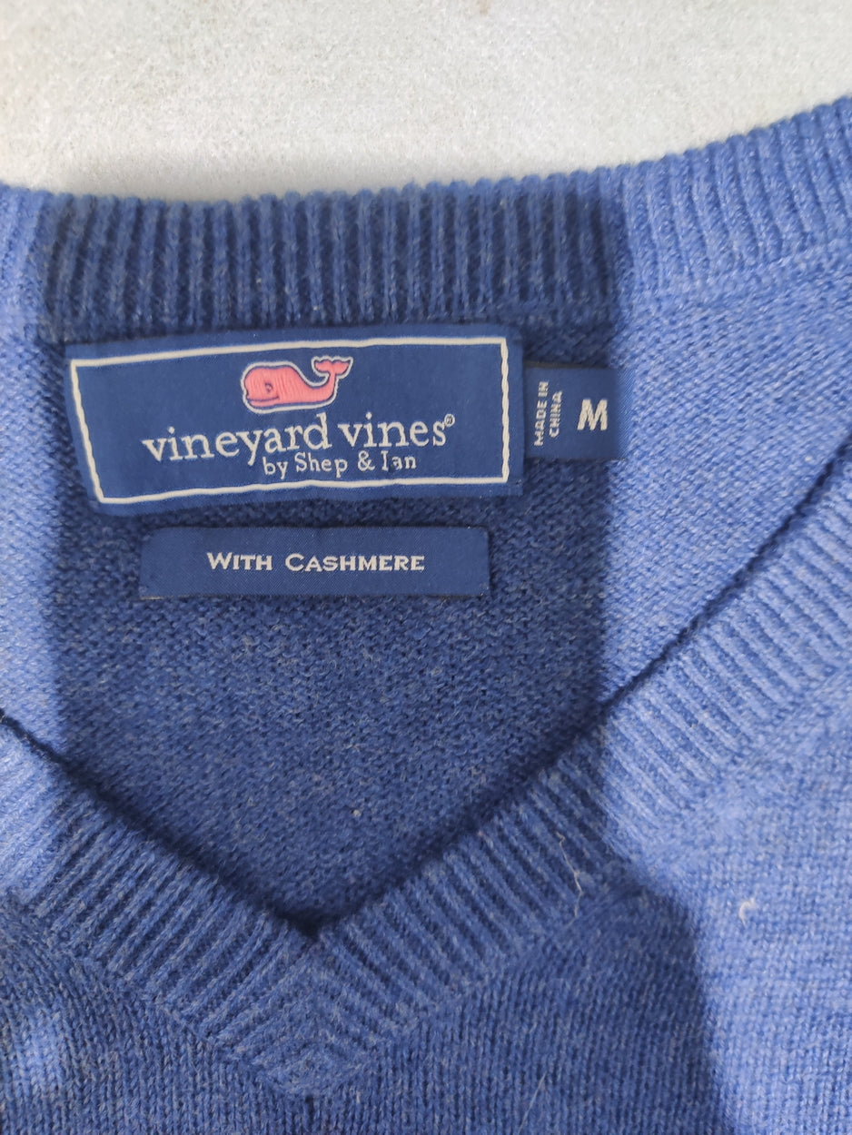 Vineyard Vines Men Cotton Fleece Blue Sweater M