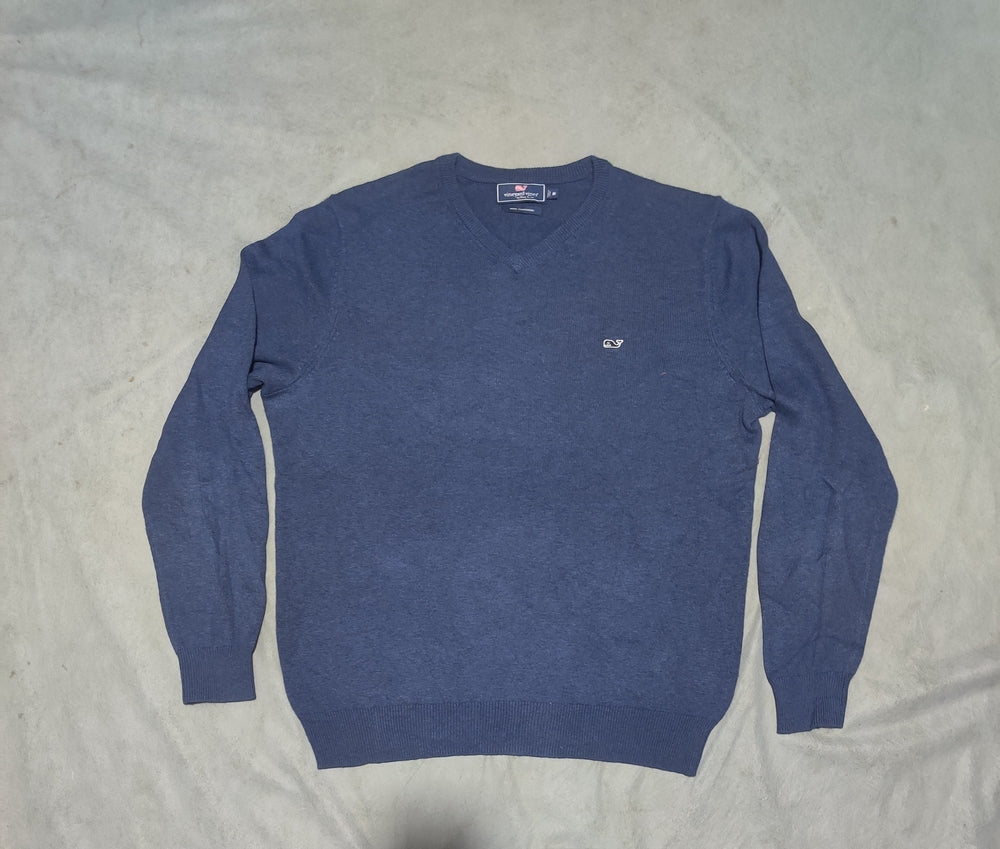 Vineyard Vines Men Cotton Fleece Blue Sweater M