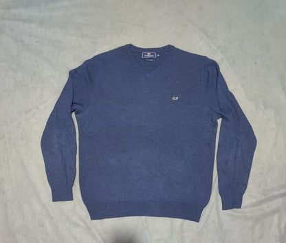 Vineyard Vines Men Cotton Fleece Blue Sweater M