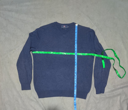 Vineyard Vines Men Cotton Fleece Blue Sweater M