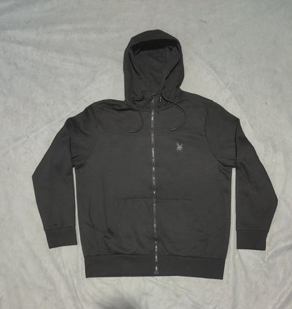 Spyder Men Cotton Fleece Black Zipper XL
