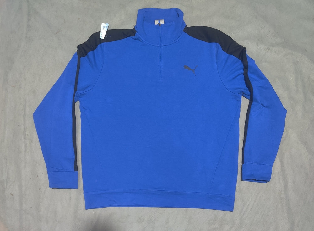 Puma Men Cotton Fleece Blue Sweatshirt 2XL
