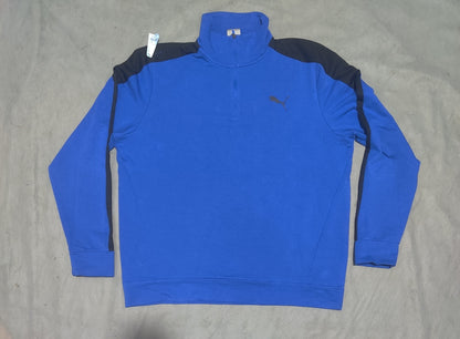 Puma Men Cotton Fleece Blue Sweatshirt 2XL