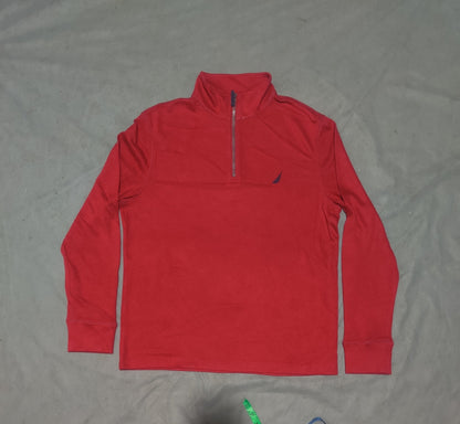 Nautica Men Cotton Fleece Red Sweatshirt L