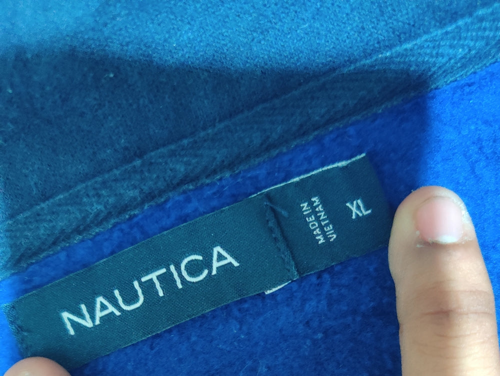 Nautica Men Cotton Fleece Blue Sweatshirt XL