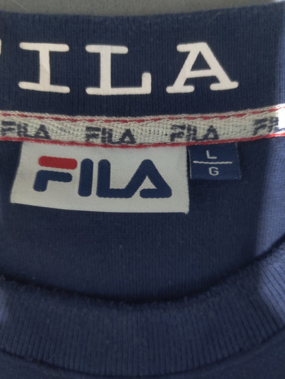 Fila Men Cotton Fleece Blue Sweatshirt L