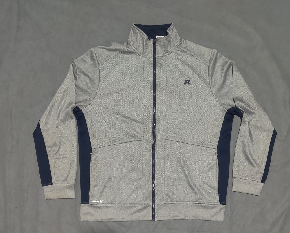 Russell Men Sport Gray Zipper L