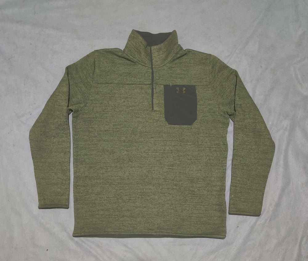 Under Armour Men Cotton Fleece Green Sweatshirt XL