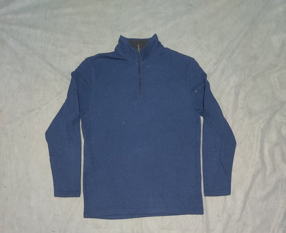 Izod Men Cotton Fleece Blue Sweatshirt M